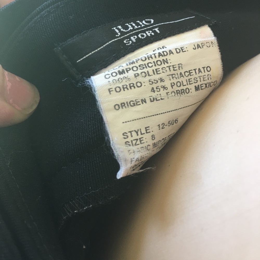 Julio Sport Pants Sz. 8 Black Fresh fully lined - Picture 4 of 4